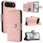 Capa de telemóvel de couro com textura rombica e flip com cordão, para iPhone 17 Pro Max, para iPhone 17 Pro, para iPhone 17, para iPhone Air, para iPhone SE 2024, para iPhone 16 Pro Max, para iPhone 16 Pro, para iPhone 16 Plus
