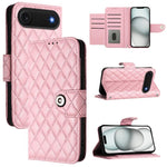 Capa de telemóvel de couro com textura rombica e flip com cordão, para iPhone 17 Pro Max, para iPhone 17 Pro, para iPhone 17, para iPhone Air, para iPhone SE 2024, para iPhone 16 Pro Max, para iPhone 16 Pro, para iPhone 16 Plus