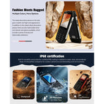 HAMTOD H3 Telefone Rugged, 2,8 polegadas T107 ARM CortexTM A7 Quad-core 1,0GHz, Rede: 4G, VoLTE, BT, SOS, Versão UE