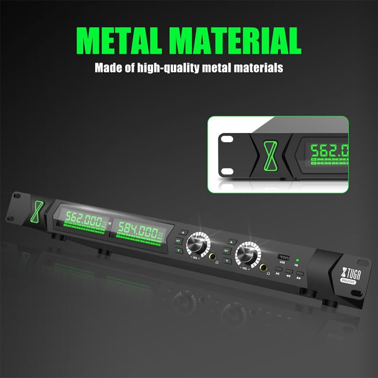 Sistema profissional de monitorização intra-auricular sem fios de 2 canais XTUGA RW2090 para palco 2 em 1, ficha US, ficha EU, ficha AU, ficha UK
