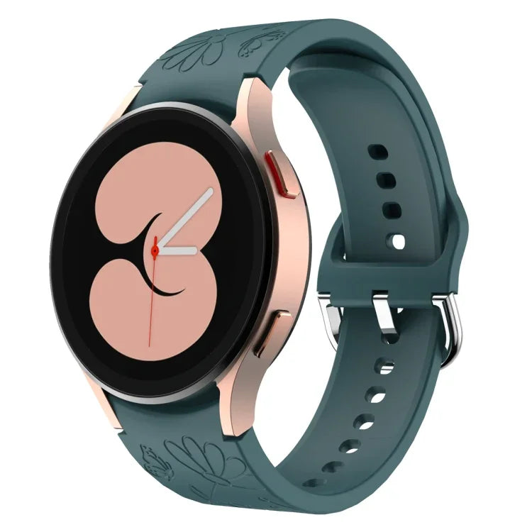 Correia de Relógio em Silicone com Relevo de Flor de Borboleta, Para Samsung Galaxy Watch 6
