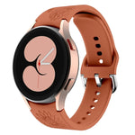 Sunflower Pattern Embossed Silicone Watch Band, For Samsung Galaxy Watch 6