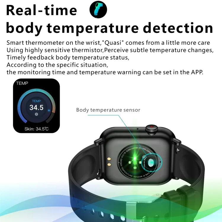 Relógio Desportivo Inteligente QX9 BT5.2 de 1,96 polegadas, Suporta Chamadas Bluetooth / Sono / Oxigénio no Sangue / Frequência Cardíaca / Monitor de Pressão Arterial