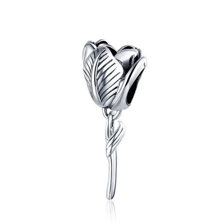 Acessórios DIY para Pulseira e Colar com Contas de Tulipa em Prata Esterlina S925