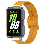 Conjunto de Capa de Relógio em PC com Cobertura Parcial + Correia de Relógio em Silicone, Para Samsung Galaxy Fit 3