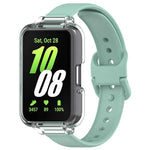 Conjunto de Capa de Relógio em PC com Cobertura Parcial + Correia de Relógio em Silicone, Para Samsung Galaxy Fit 3