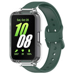 Conjunto de Capa de Relógio em PC com Cobertura Parcial + Correia de Relógio em Silicone, Para Samsung Galaxy Fit 3