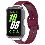 Conjunto de Capa de Relógio em PC com Cobertura Parcial + Correia de Relógio em Silicone, Para Samsung Galaxy Fit 3