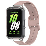 Conjunto de Capa de Relógio em PC com Cobertura Parcial + Correia de Relógio em Silicone, Para Samsung Galaxy Fit 3