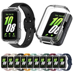Conjunto de Capa de Relógio em PC com Cobertura Parcial + Correia de Relógio em Silicone, Para Samsung Galaxy Fit 3
