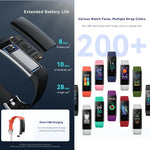 Pulseira Inteligente S5-4 IP68 à Prova de Água, Monitor de Frequência Cardíaca, Rastreador Fitness Desportivo