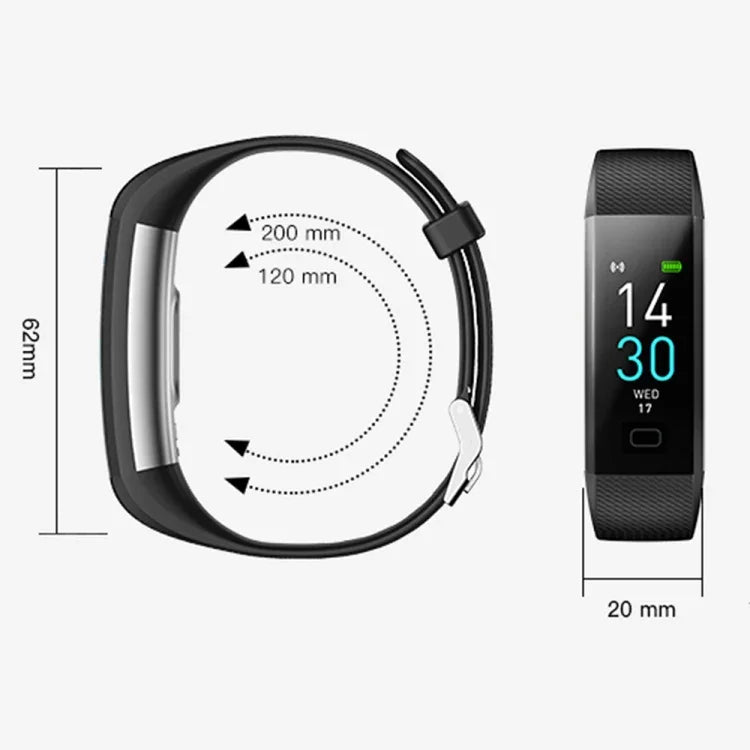 Pulseira Inteligente S5-4 IP68 à Prova de Água, Monitor de Frequência Cardíaca, Rastreador Fitness Desportivo