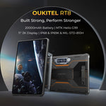 Tablet robusto OUKITEL RT8 4G rede IP68/IP69K, 11 polegadas Android 13 MediaTek Helio G99 Quad Core, suporte Dual SIM, ficha EU, RT8 6GB+256GB