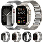 Magnetic Clasp Braided Chain Stainless Steel Watch Band, For Apple Watch 42mm, For Apple Watch 38mm