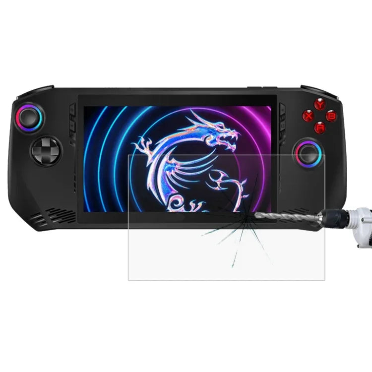 Película de vidro temperado à prova de explosão 9H 0,3mm, para MSI Claw 8 AI+, para consola de jogos MSI Claw 7 polegadas
