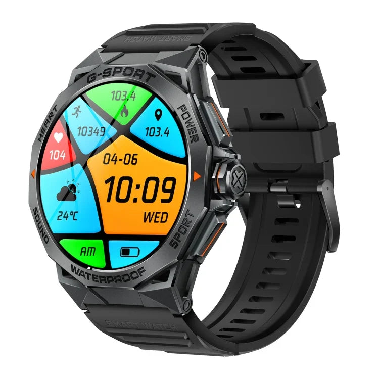 K62 Relógio Inteligente com Ecrã Redondo AMOLED 1.43 polegadas, Suporta Chamadas Bluetooth