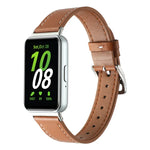 Correia de Relógio em Pele Genuína com Linha de Costura, Para Samsung Galaxy Fit 3