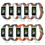 Correia de Relógio em Pele Genuína com Linha de Costura, Para Samsung Galaxy Fit 3