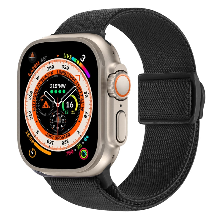Correia de relógio em nylon com fecho de pressão e textura de fibra de carbono, para Apple Watch SE 2023 40mm, para Apple Watch Ultra 2 49mm, para Apple Watch Series 9 45mm