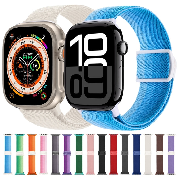 Correia de relógio em nylon com fecho de pressão e textura de fibra de carbono, para Apple Watch SE 2023 40mm, para Apple Watch Ultra 2 49mm, para Apple Watch Series 9 45mm