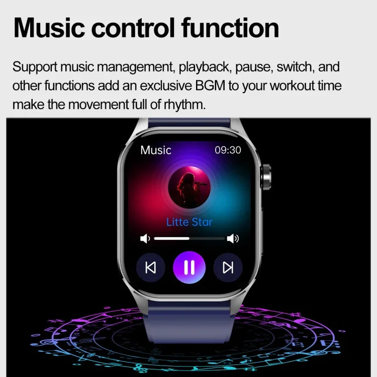 ET580 Relógio Inteligente Desportivo com Ecrã AMOLED 2.04 polegadas, Suporta Chamada Bluetooth / Função ECG