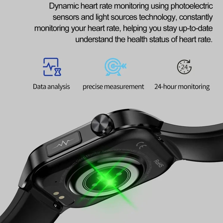 ET580 Relógio Inteligente Desportivo com Ecrã AMOLED 2.04 polegadas, Suporta Chamada Bluetooth / Função ECG