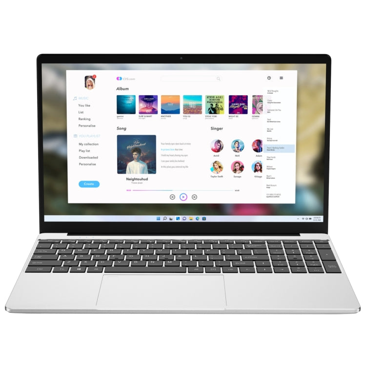 Portátil GXMO F152G 15.6 polegadas, Windows 11 Intel Alder Lake N95 Quad Core, Suporte Desbloqueio por Impressão Digital, 16GB+512GB