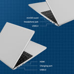 Portátil GXMO F152G 15.6 polegadas, Windows 11 Intel Alder Lake N95 Quad Core, Suporte Desbloqueio por Impressão Digital, 16GB+512GB