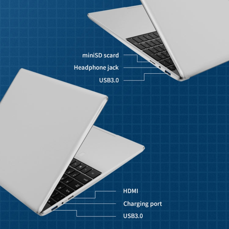 Portátil GXMO F152G 15.6 polegadas, Windows 11 Intel Alder Lake N95 Quad Core, Suporte Desbloqueio por Impressão Digital, 16GB+512GB