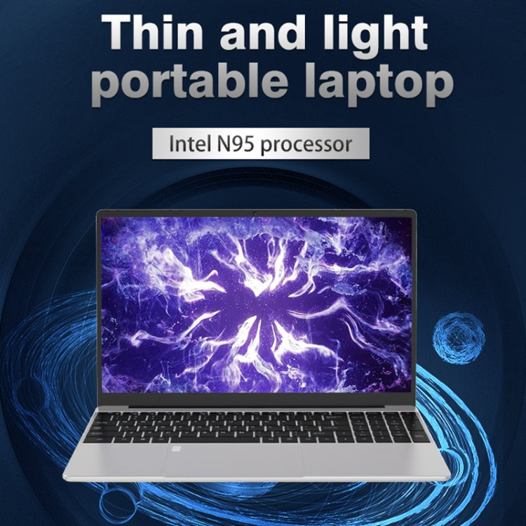 Portátil GXMO F152G 15.6 polegadas, Windows 11 Intel Alder Lake N95 Quad Core, Suporte Desbloqueio por Impressão Digital, 16GB+512GB
