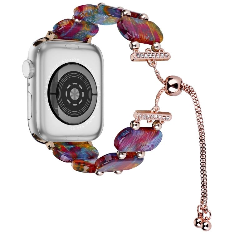 Correia de Relógio com Corrente Retrátil em Resina, Para Apple Watch SE 2023 44mm, Para Apple Watch SE 2023 40mm