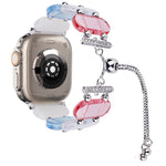 Correia de Relógio com Corrente Retrátil em Resina, Para Apple Watch Ultra 2 49mm, Para Apple Watch Series 9 45mm
