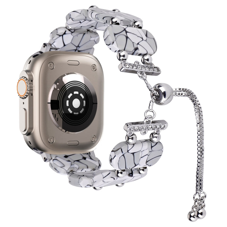 Correia de Relógio com Corrente Retrátil em Resina, Para Apple Watch Ultra 2 49mm, Para Apple Watch Series 9 45mm