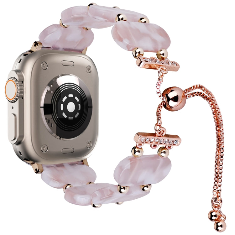 Correia de Relógio com Corrente Retrátil em Resina, Para Apple Watch Ultra 2 49mm, Para Apple Watch Series 9 45mm
