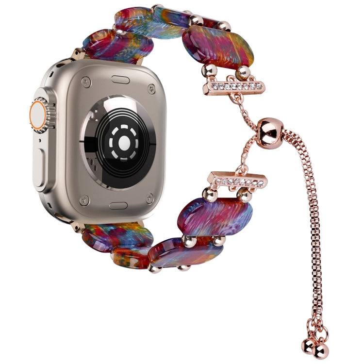 Correia de Relógio com Corrente Retrátil em Resina, Para Apple Watch Ultra 2 49mm, Para Apple Watch Series 9 45mm