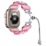 Correia de Relógio com Corrente Retrátil em Resina, Para Apple Watch Series 9 41mm, Para Apple Watch Ultra 49mm