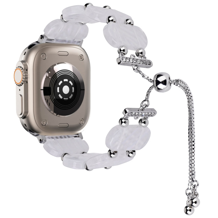 Correia de Relógio com Corrente Retrátil em Resina, Para Apple Watch Series 9 41mm, Para Apple Watch Ultra 49mm