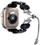 Correia de Relógio com Corrente Retrátil em Resina, Para Apple Watch Series 9 41mm, Para Apple Watch Ultra 49mm