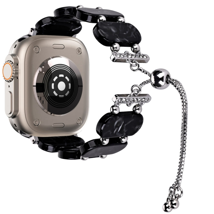 Correia de Relógio com Corrente Retrátil em Resina, Para Apple Watch Series 9 41mm, Para Apple Watch Ultra 49mm