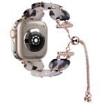 Correia de Relógio com Corrente Retrátil em Resina, Para Apple Watch Series 9 41mm, Para Apple Watch Ultra 49mm