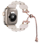 Correia de Relógio com Corrente Retrátil em Resina, Para Apple Watch Series 9 41mm, Para Apple Watch Ultra 49mm