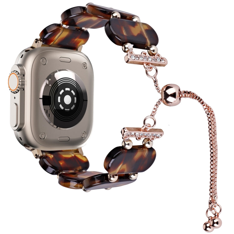 Correia de Relógio com Corrente Retrátil em Resina, Para Apple Watch Series 9 41mm, Para Apple Watch Ultra 49mm
