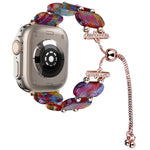 Correia de Relógio com Corrente Retrátil em Resina, Para Apple Watch Series 9 41mm, Para Apple Watch Ultra 49mm