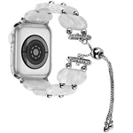 Correia de Relógio com Corrente Retrátil em Resina, Para Apple Watch Series 7 41mm, Para Apple Watch Series 7 45mm