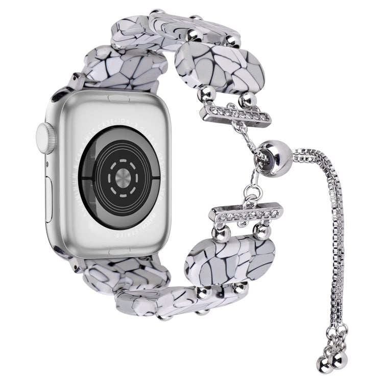 Correia de Relógio com Corrente Retrátil em Resina, Para Apple Watch Series 7 41mm, Para Apple Watch Series 7 45mm