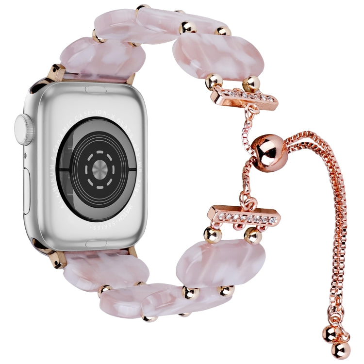 Correia de relógio retrátil em corrente de resina, para Apple Watch 42mm, para Apple Watch 38mm
