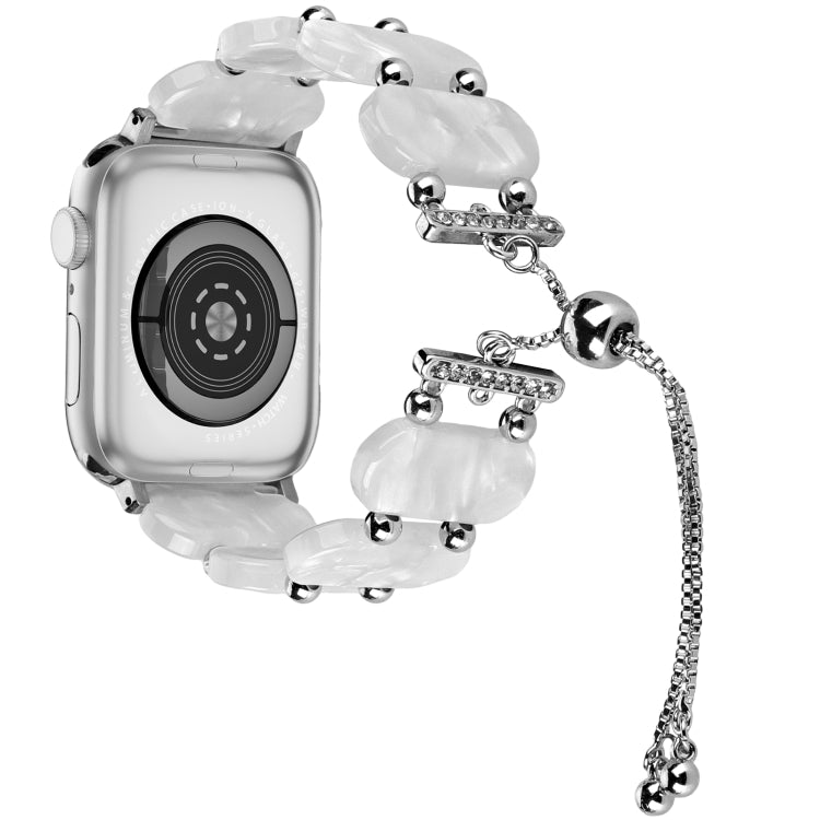 Correia de relógio retrátil em corrente de resina, para Apple Watch 42mm, para Apple Watch 38mm
