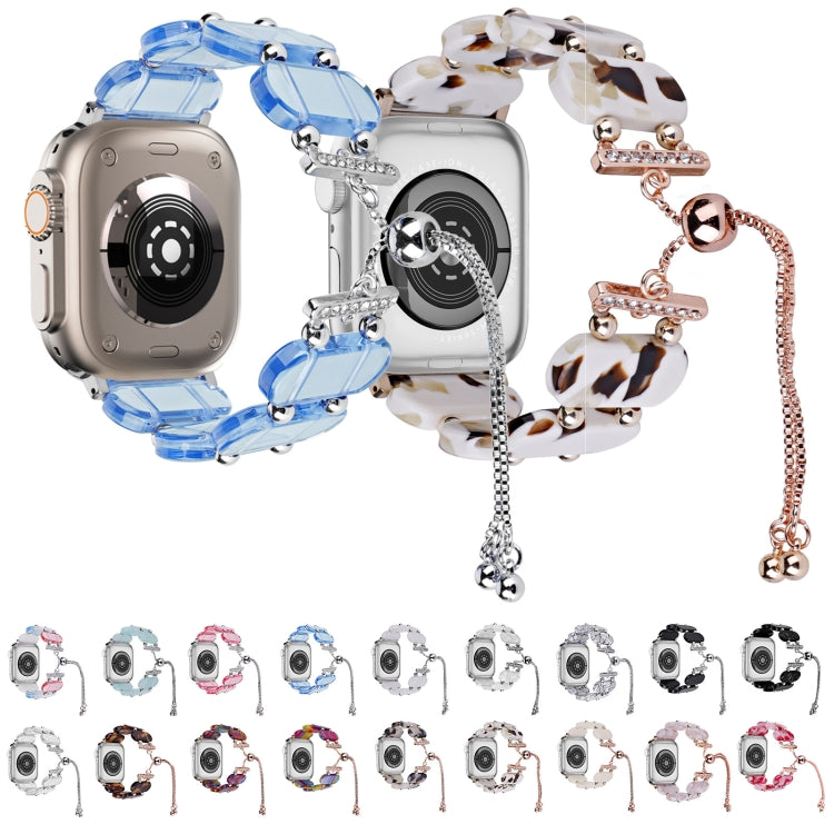 Correia de Relógio com Corrente Retrátil em Resina, Para Apple Watch SE 2023 44mm, Para Apple Watch SE 2023 40mm