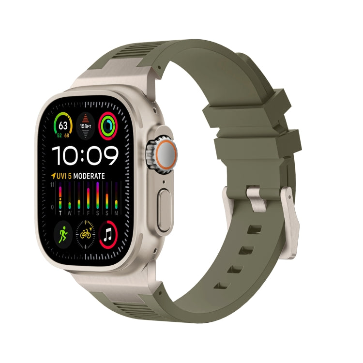 Correia de relógio em silicone líquido Loners, para Apple Watch Ultra 49mm, para Apple Watch Series 8 45mm, para Apple Watch SE 2022 44mm