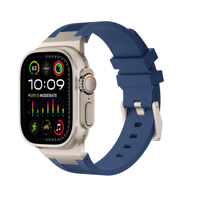 Correia de relógio em silicone líquido Loners, para Apple Watch Ultra 49mm, para Apple Watch Series 8 45mm, para Apple Watch SE 2022 44mm